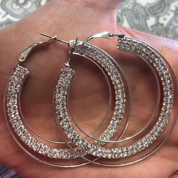 ⬇️ Rhinestone hoops - Picture 4 of 5